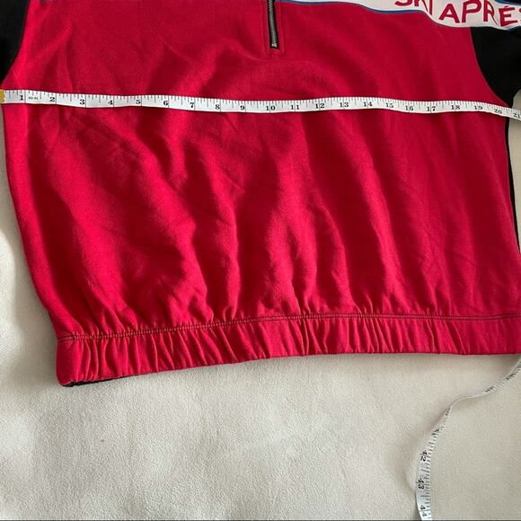 Well Worn NWOT Ski Apres 1/2 Zip Pullover Sweater Size XL Red Elastic Waist - Picture 7 of 8